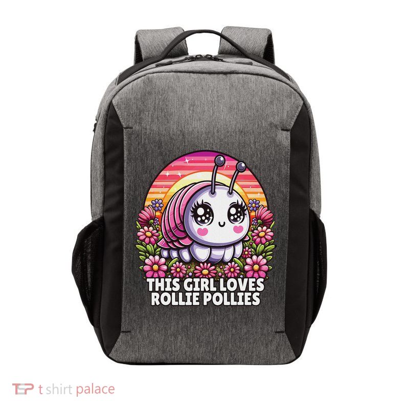 Roly Poly, Pill Bug Kawaii, This Girl Loves Rollie Pollies Vector Backpack