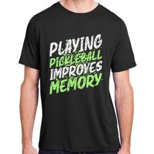 Retro Playing Pickleball Improves Memory Dink Player Adult ChromaSoft Performance T-Shirt