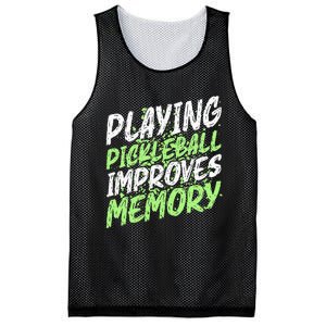 Retro Playing Pickleball Improves Memory Dink Player Mesh Reversible Basketball Jersey Tank