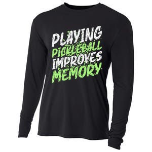 Retro Playing Pickleball Improves Memory Dink Player Cooling Performance Long Sleeve Crew