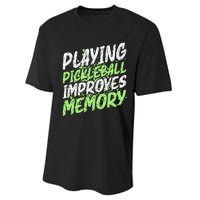 Retro Playing Pickleball Improves Memory Dink Player Performance Sprint T-Shirt