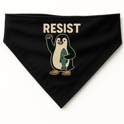 Resist Penguin Protest Against Tariffs USA-Made Doggie Bandana