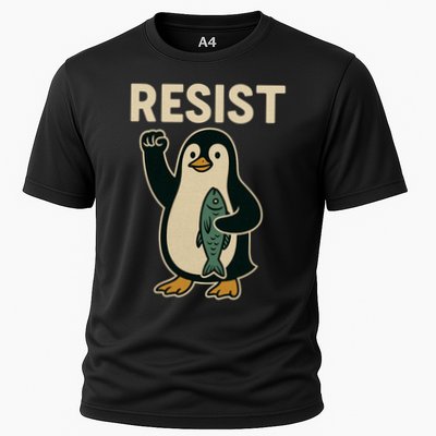 Resist Penguin Protest Against Tariffs Performance Shirt