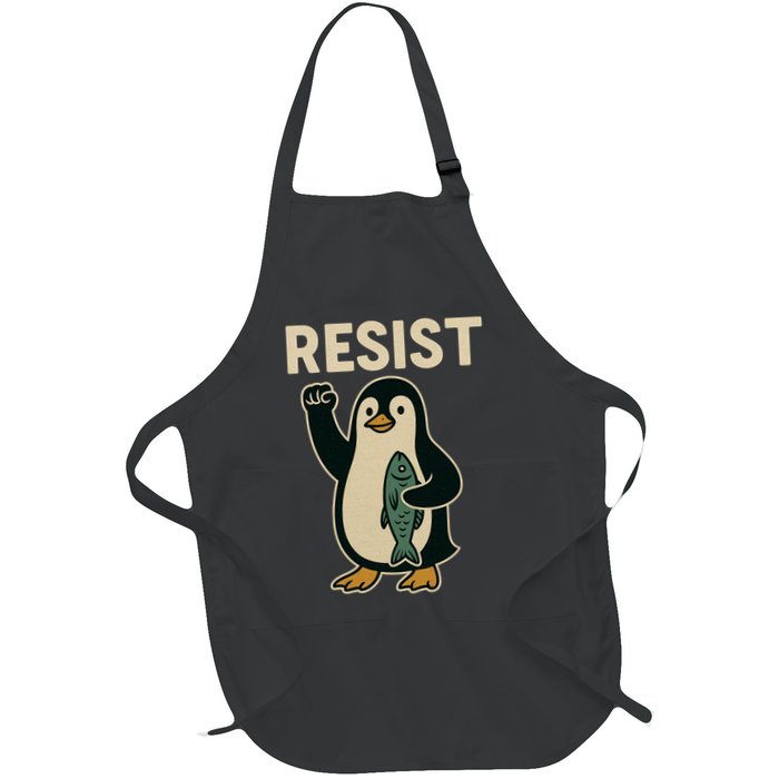 Resist Penguin Protest Against Tariffs Apron