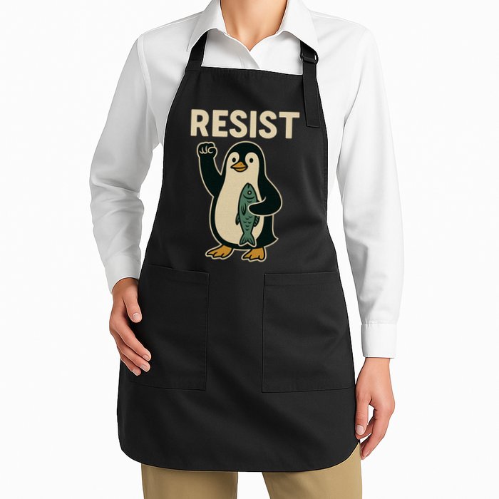 Resist Penguin Protest Against Tariffs Apron