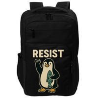 Resist Penguin Protest Against Tariffs Impact Tech Backpack