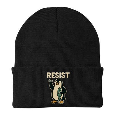 Resist Penguin Protest Against Tariffs Beanie