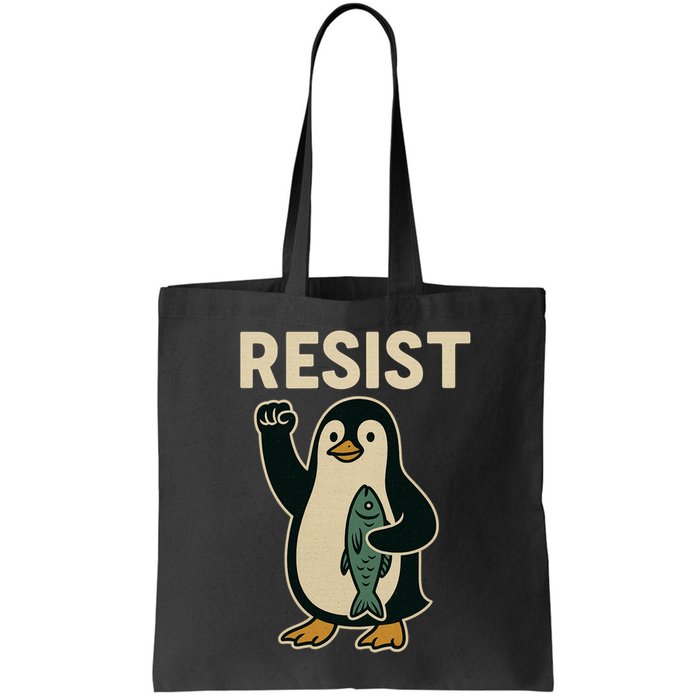 Resist Penguin Protest Against Tariffs Bag