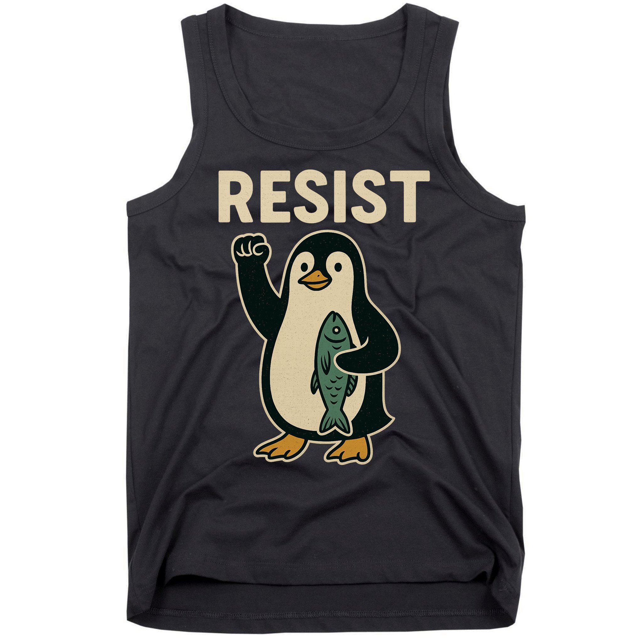 Resist Penguin Protest Against Tariffs Tank Top