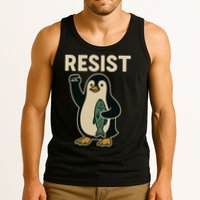 Resist Penguin Protest Against Tariffs Tank Top