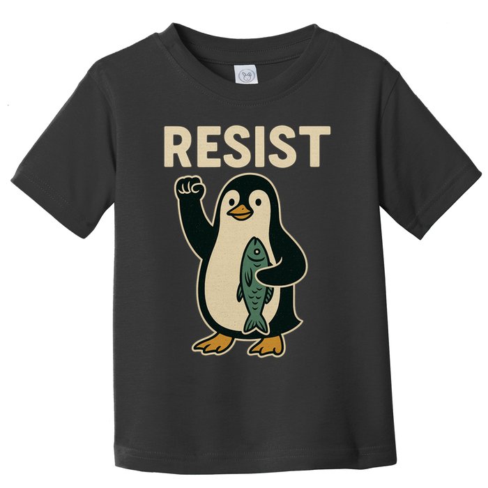 Resist Penguin Protest Against Tariffs Toddler T-Shirt