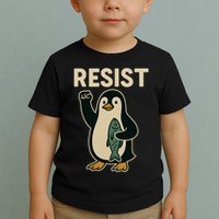 Resist Penguin Protest Against Tariffs Toddler T-Shirt