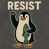 Resist Penguin Protest Against Tariffs Vector Backpack