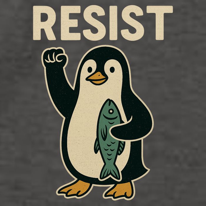 Resist Penguin Protest Against Tariffs Vector Backpack
