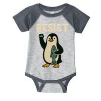 Resist Penguin Protest Against Tariffs Infant Baby Jersey Bodysuit