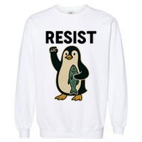 Resist Penguin Protest Against Tariffs Garment-Dyed Sweatshirt