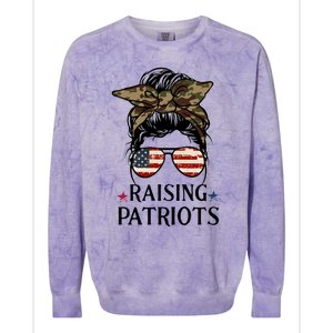 Raising Patriots Patriotic Mom Gift Colorblast Crewneck Sweatshirt