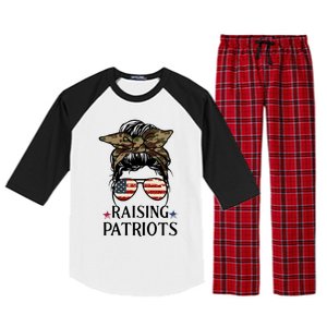 Raising Patriots Patriotic Mom Gift Raglan Sleeve Pajama Set