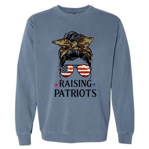 Raising Patriots Patriotic Mom Gift Garment-Dyed Sweatshirt