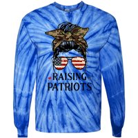 Raising Patriots Patriotic Mom Gift Tie-Dye Long Sleeve Shirt