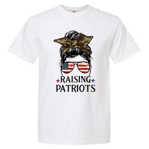 Raising Patriots Patriotic Mom Gift Garment-Dyed Heavyweight T-Shirt