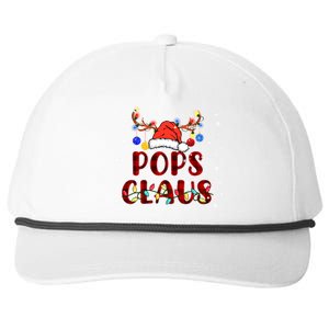 Red Plaid Pops Claus Santa Hat Reindeer Family Christmas Gift Snapback Five-Panel Rope Hat