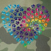 Rainbow Paw Print Heart Dog Lover Legacy Tie Dye Trucker Hat