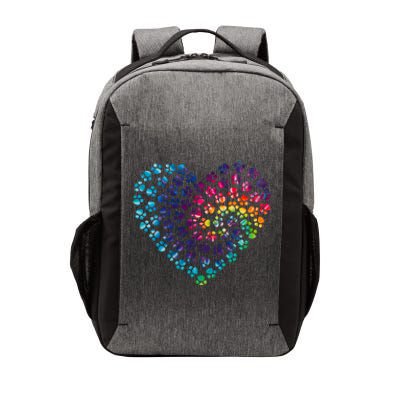 Rainbow Paw Print Heart Dog Lover Vector Backpack