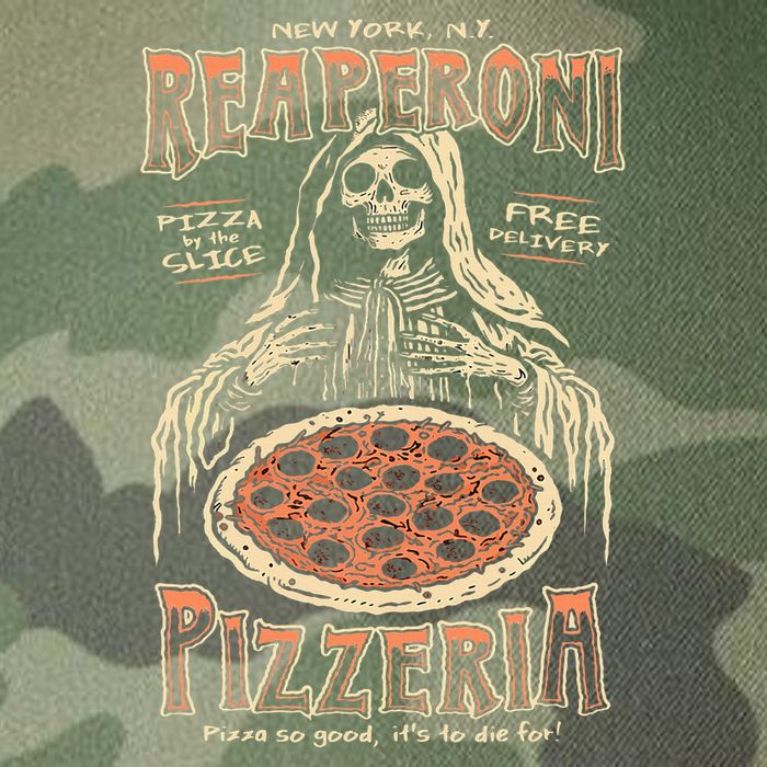 Reaperoni Pizzeria Pizza So Good ItS To Die For Legacy Tie Dye Trucker Hat