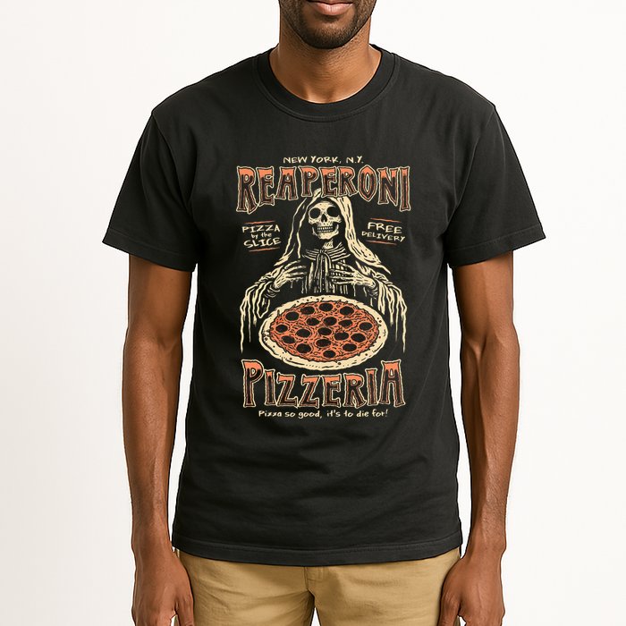 Reaperoni Pizzeria Pizza So Good ItS To Die For Tall T-Shirt