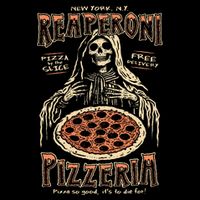 Reaperoni Pizzeria Pizza So Good ItS To Die For Flat Bill Trucker Hat