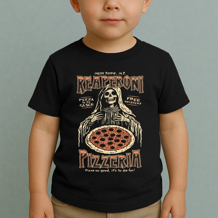 Reaperoni Pizzeria Pizza So Good ItS To Die For Toddler T-Shirt