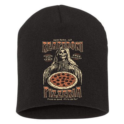 Reaperoni Pizzeria Pizza So Good ItS To Die For Short Acrylic Beanie