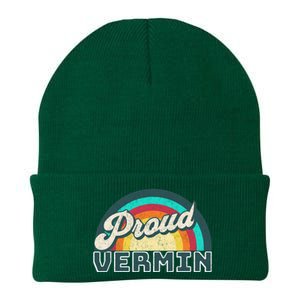 Rainbow Pride Proud Vermin Funny Political Anti Trump Knit Cap Winter Beanie