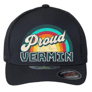 Rainbow Pride Proud Vermin Funny Political Anti Trump Flexfit Unipanel Trucker Cap