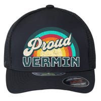 Rainbow Pride Proud Vermin Funny Political Anti Trump Flexfit Unipanel Trucker Cap