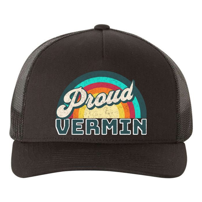 Rainbow Pride Proud Vermin Funny Political Anti Trump Yupoong Adult 5-Panel Trucker Hat