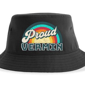 Rainbow Pride Proud Vermin Funny Political Anti Trump Sustainable Bucket Hat