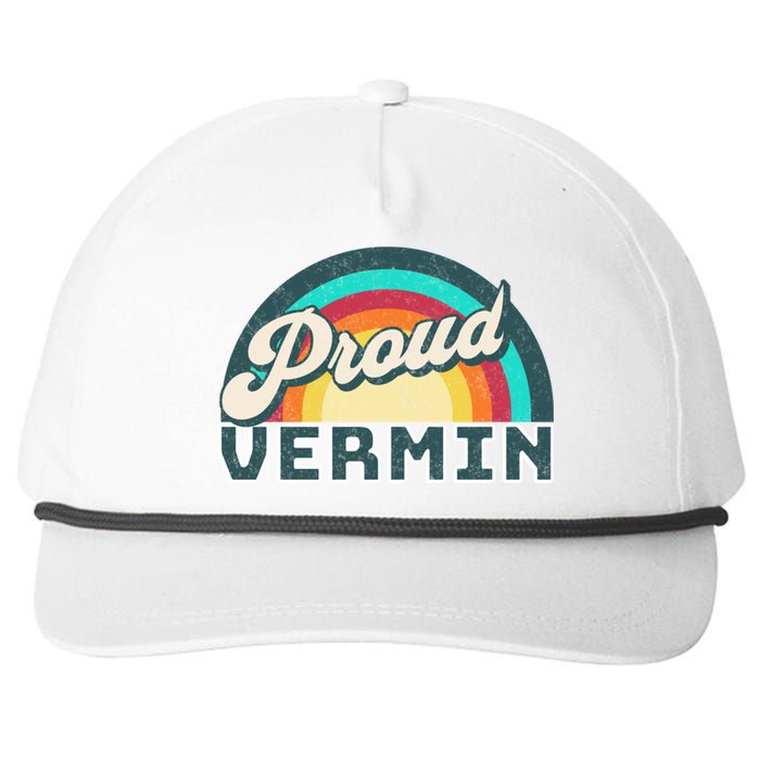 Rainbow Pride Proud Vermin Funny Political Anti Trump Snapback Five-Panel Rope Hat