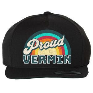 Rainbow Pride Proud Vermin Funny Political Anti Trump Wool Snapback Cap