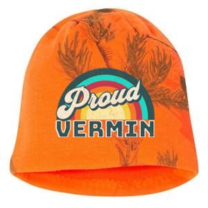 Rainbow Pride Proud Vermin Funny Political Anti Trump Kati - Camo Knit Beanie