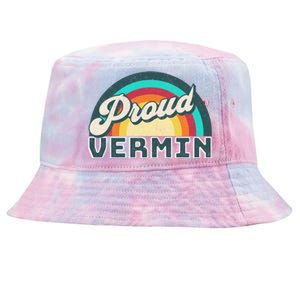 Rainbow Pride Proud Vermin Funny Political Anti Trump Tie-Dyed Bucket Hat