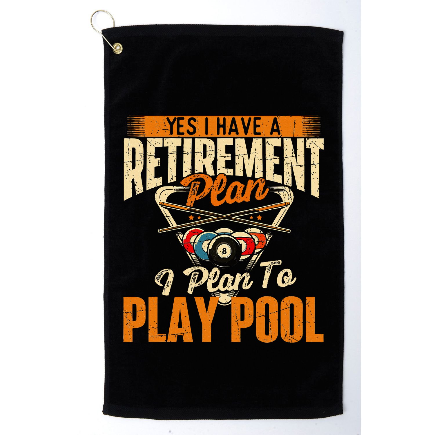 Retirement Plan Play Pool Billiard Player Sports Golf Towel