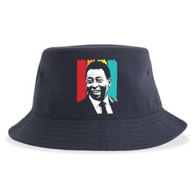 Rip Pele , Pele Vintage Tee, Brazil Pele , Pele Legend Soccer Player Sustainable Bucket Hat