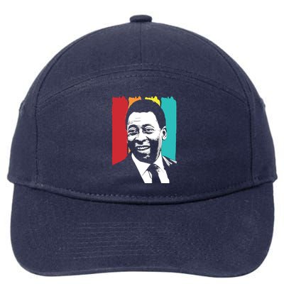 Rip Pele , Pele Vintage Tee, Brazil Pele , Pele Legend Soccer Player 7-Panel Snapback Hat