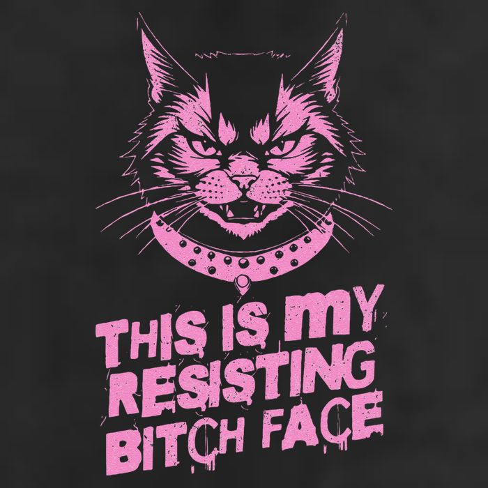 Resist Political Protest Cat .Png 7 Panel Mesh Trucker Snapback Hat