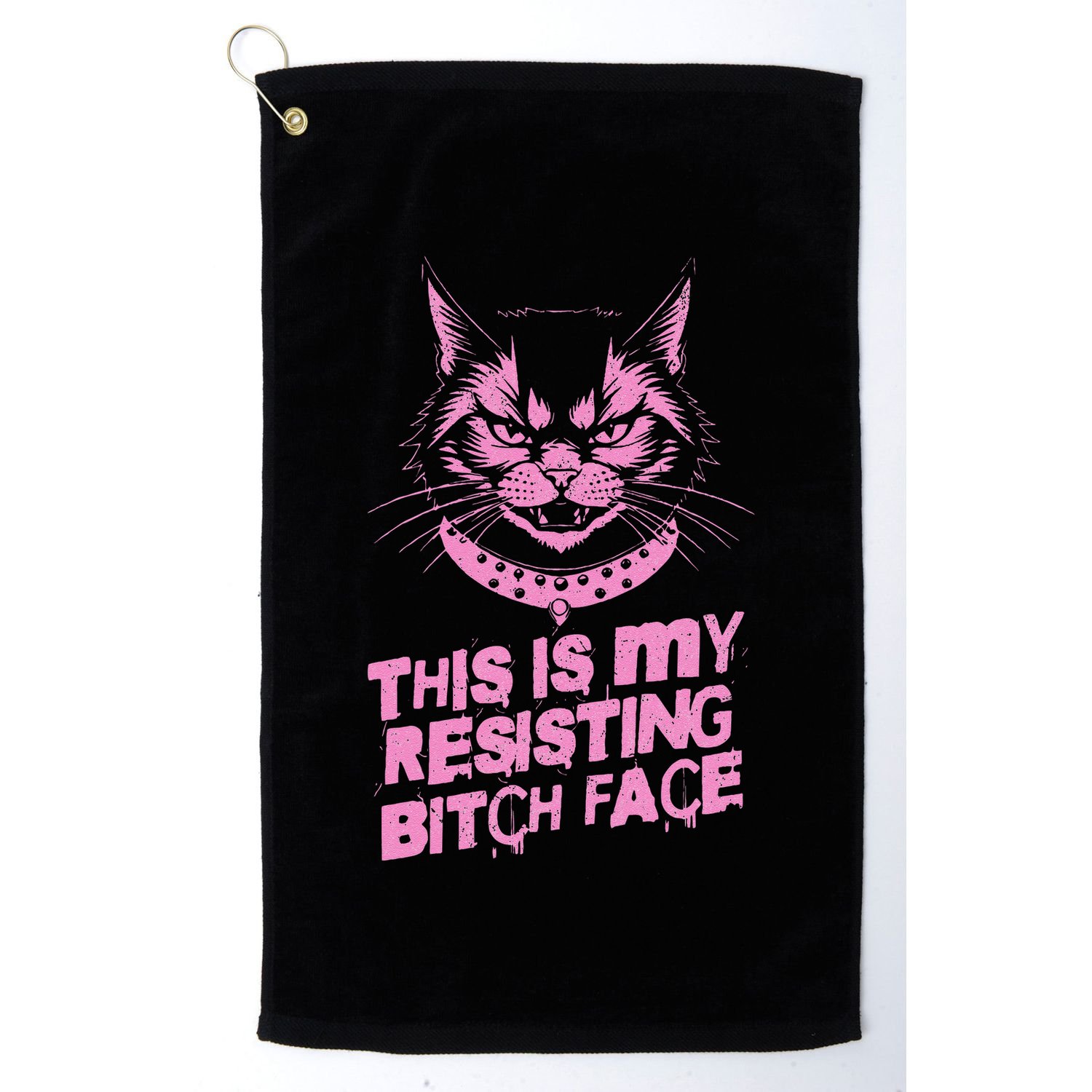 Resist Political Protest Cat .Png Golf Towel