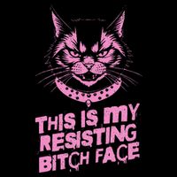 Resist Political Protest Cat .Png Womens T-Shirt