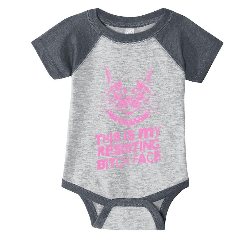 Resist Political Protest Cat .Png Infant Baby Jersey Bodysuit