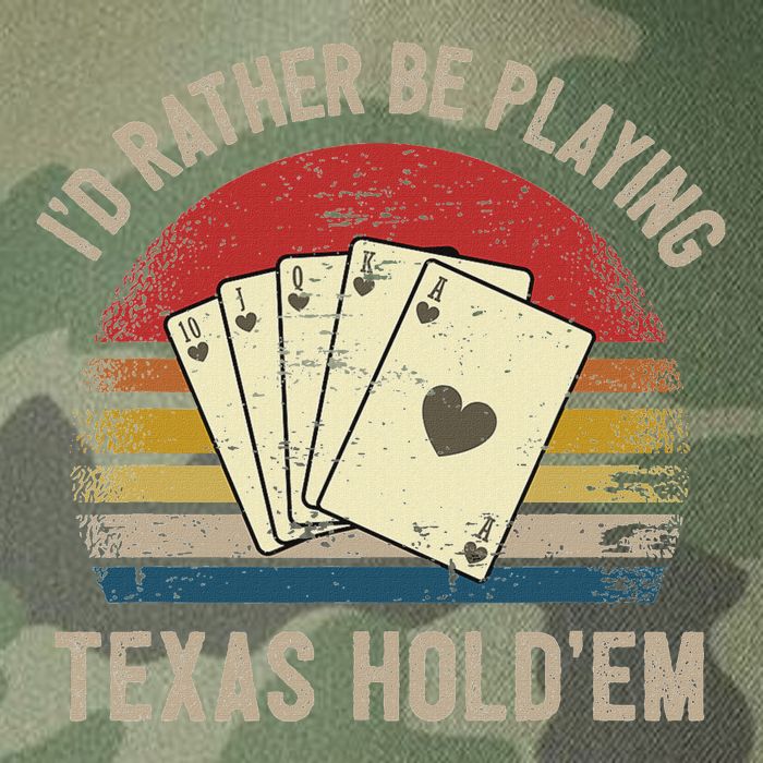 Retro Poker Player Texas HoldEm Poker Game Royal Flush Legacy Tie Dye Trucker Hat
